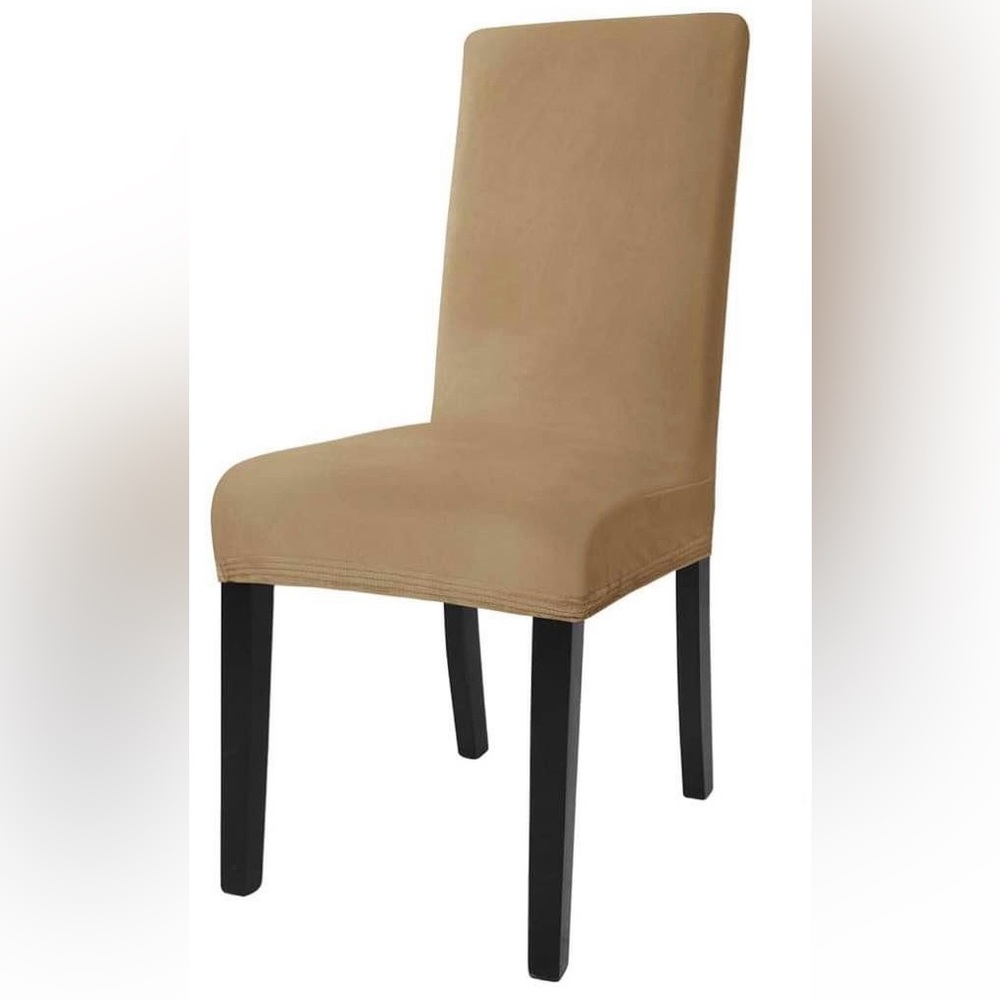 4 Velvet Camel Dining Chair Slipcovers
